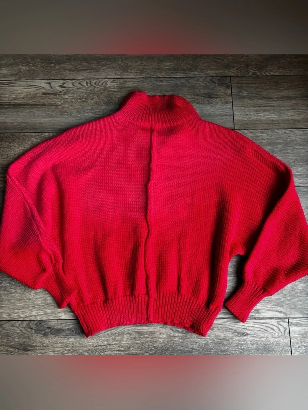 POL Pearl Button Mock Neck Oversized Sweater NWOT | Hot Pink | Size Small